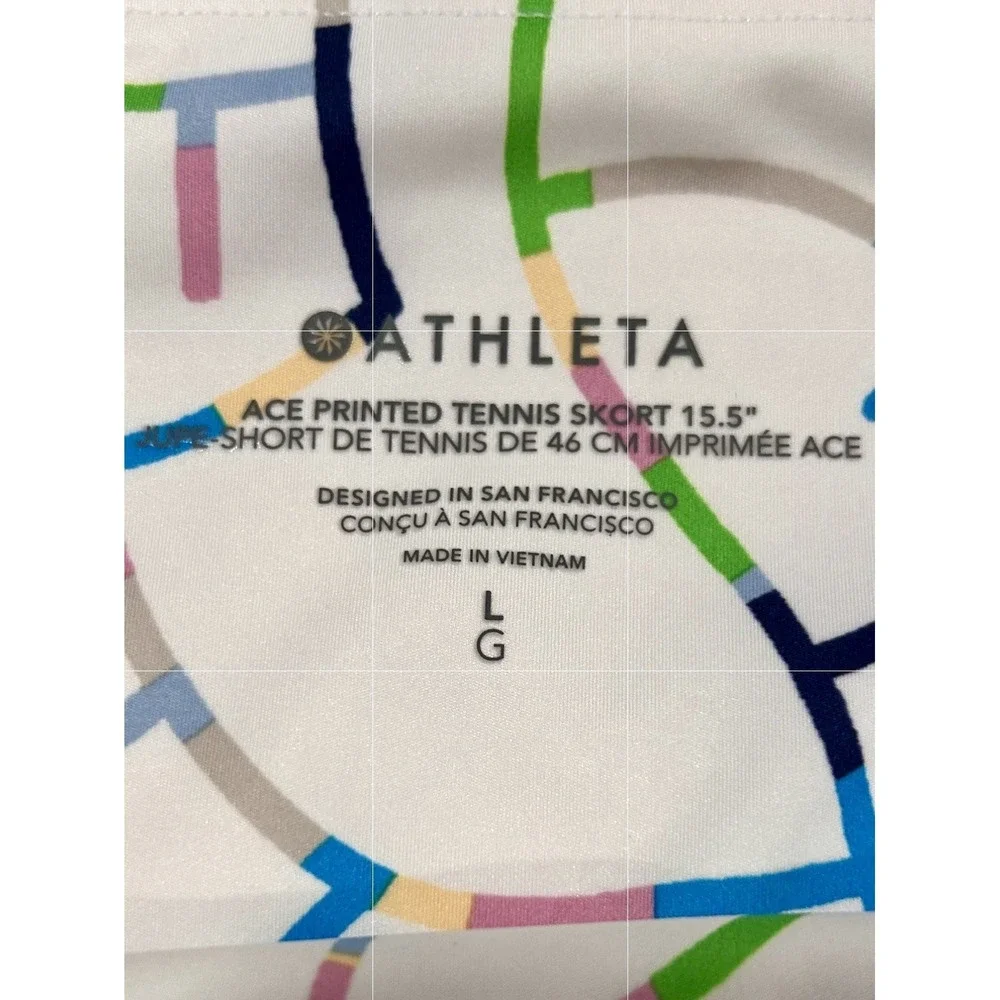 999 Skort 15.5" White Multi Color Sz Large Pockets - Picture 6 of 8